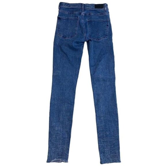 Express Medium Wash‎ High Rise Stretch Jegging Denim Jeans Sz 0 - Picture 6 of 9